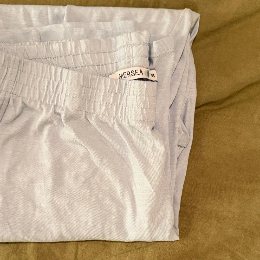 Mersea Women’s Traveler Wide Leg Pant in Light Blue - Picture 11 of 12